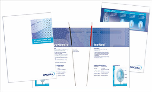 Medical Brochure Design for Oncura's IceRod CryoNeedle Products by Dynamic Digital Advertising
