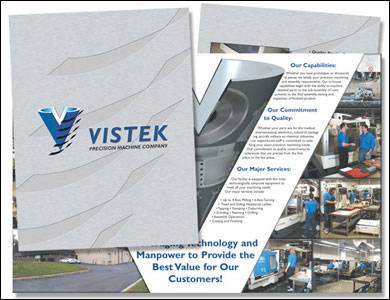 Corporate Brochure Design for Vistek Precision Manufacturing Company by Dynamic Digital Advertising