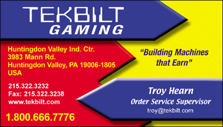 Business Card Design for Tekbilt Gaming by Dynamic Digital Advertising