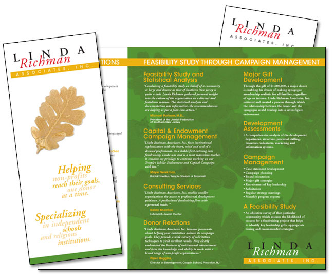 Print Brochure Design For Linda Richman