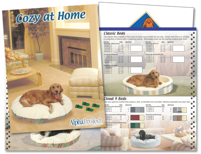 Print Brochure Design for AlphaProtech Dog Beds