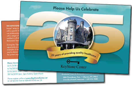 25 Year Anniversary Post card for KeyStone Center