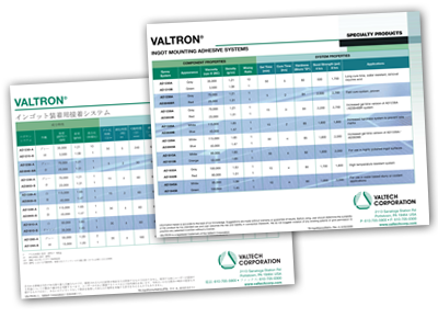 sales sheet for Valtech Corporation