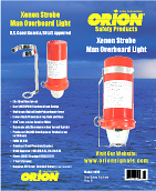 Three more package designs for Orion signal flares. An entire family of products with a shared common package design and a distinctive look.