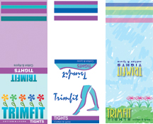 Trimfit Socks again asked DDA to create a new package design. This time the product was tights and the target market was the young woman aged 15 - 29.