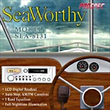 This SeaWorthy marine stereo package is noteworthy because DDA designed a package for the client that showed the product in use in an illustrated marine environment.